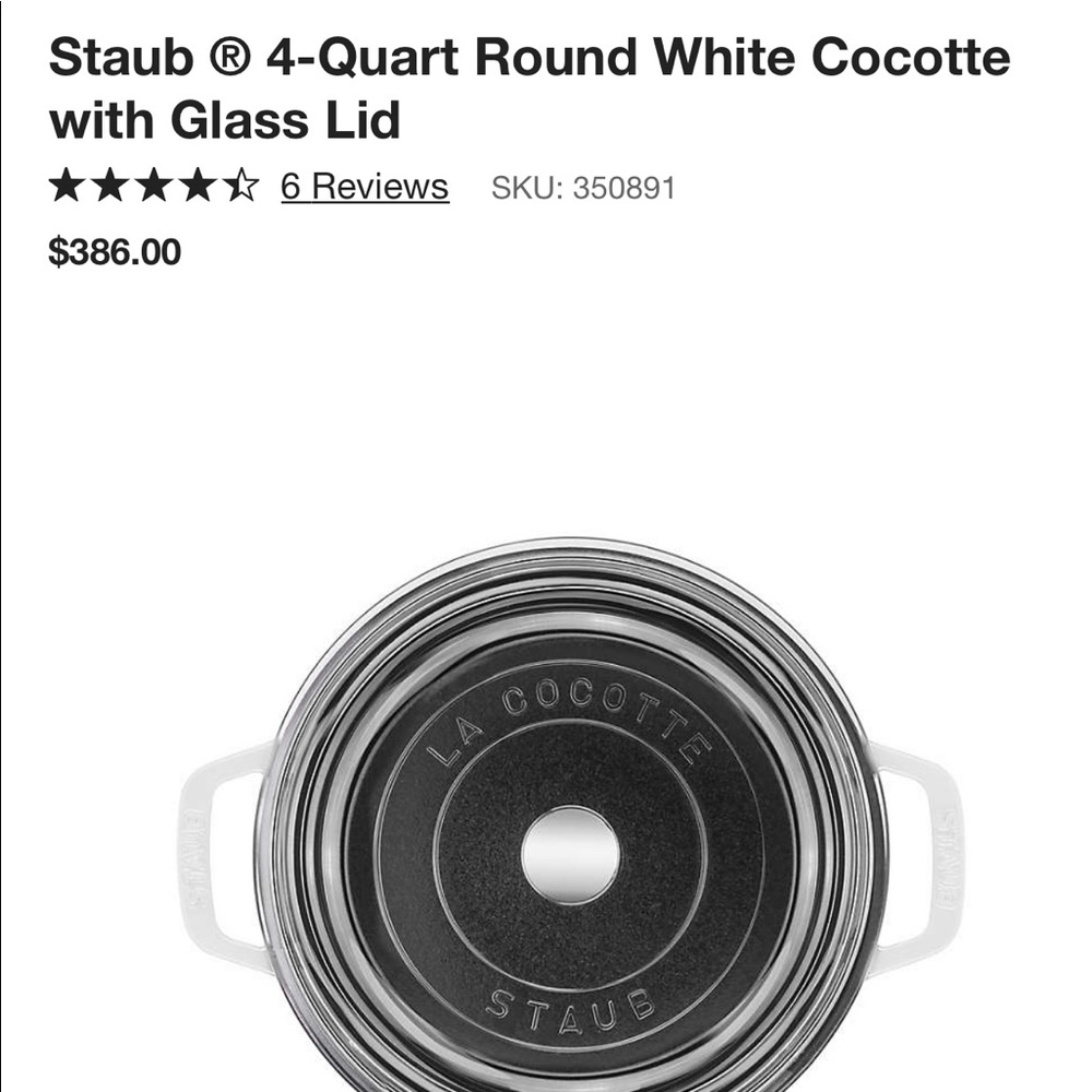Staub New 24 4qt Grey glass lid - Picture 4 of 13